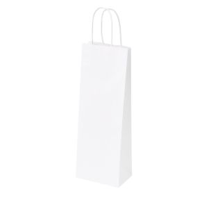 White paper bags with twisted handles