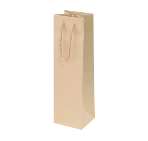 Beige paper bags with fabric handles