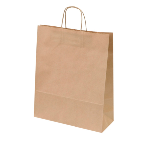 Brown paper bags with twisted handles