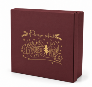 BORDO mikrogofras Ziemassvētku dizaina kaste ar noņemamu vāku