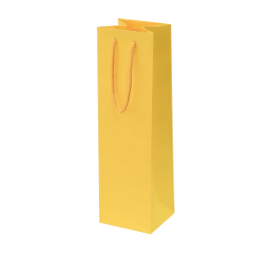 Yellow paper bags with fabric handles