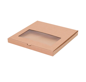 Microcorrugated cardboard box with window