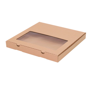 Microcorrugated cardboard box with window