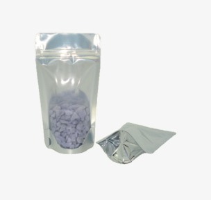 Transparent/Silver zip-lock bag 