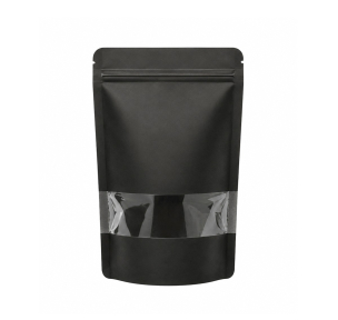 Paper zip-lock bag with window