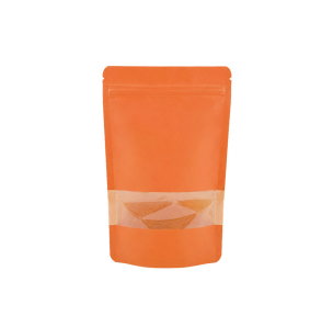 Paper zip-lock bag with window