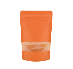 Paper zip-lock bag with window