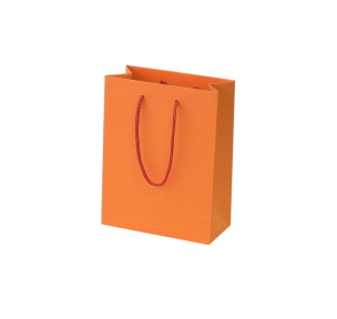 Oranži papīra maisi ar auduma rokturiem