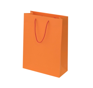 Oranži papīra maisi ar auduma rokturiem