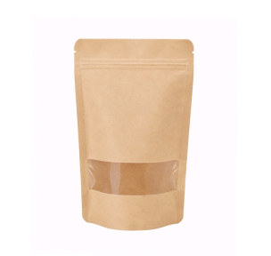 Paper zip-lock bag with window
