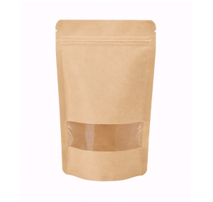 Paper zip-lock bag with window
