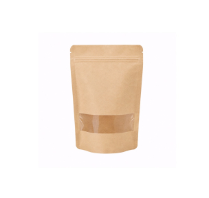 Paper zip-lock bag with window