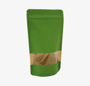Paper zip-lock bag with window