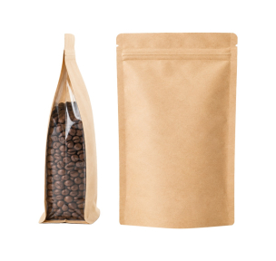 Paper zip-lock bag with side window