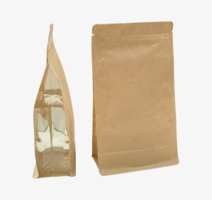 Paper zip-lock bag with side window