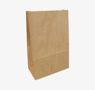 Brown paper block bottom bag 