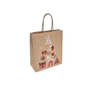 Brown paper bags with twisted handles