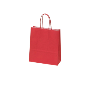 Red paper bags with twisted handles