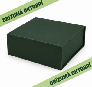 Green gift boxes with a magnetic closure