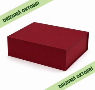 Red gift boxes with a magnetic closure