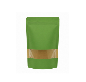 Paper zip-lock bag with window