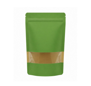 Paper zip-lock bag with window