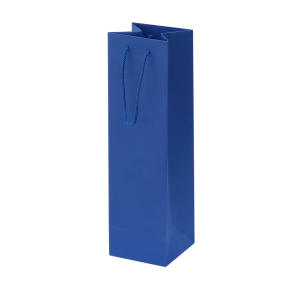 Blue paper bags with fabric handles