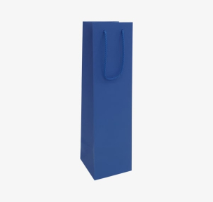 Blue paper bags with fabric handles