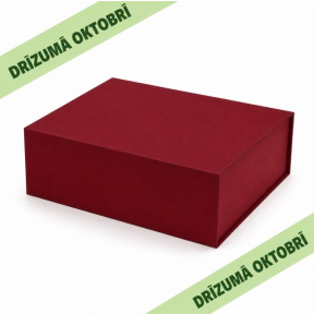 Red gift boxes with a magnetic closure