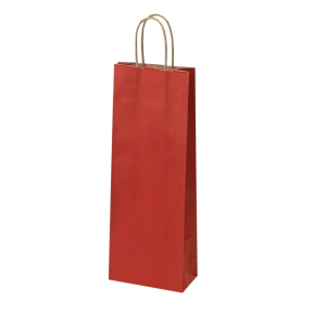 Dark red paper bags with twisted handles