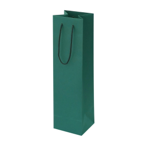 Dark green paper bags with fabric handles
