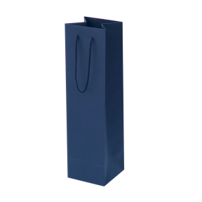 Dark blue paper bags with fabric handles