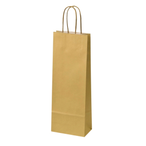 Gold paper bags with twisted handles