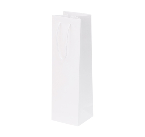 White paper bags with fabric handles