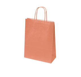 Pink paper bags with twisted handles