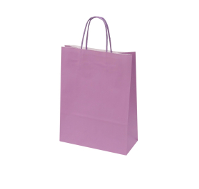 Purple paper bags with twisted handles