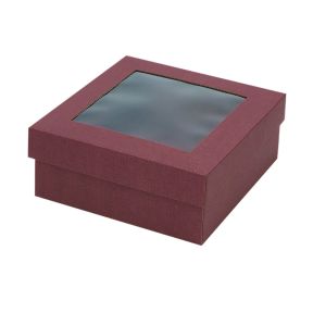 Microcorrugated cardboard box with window